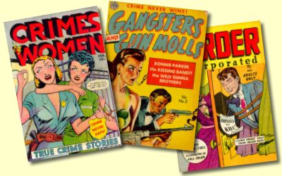 Three crime comic books